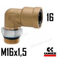 ФИТИНГ 16-М16Х1,5 УГЛОВОЙ CAMOZZI 9502 16-M16X1,5C