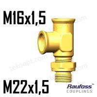 Фитинг M22-M16 тройник вертикальный RAUFOSS 6237982