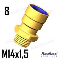 Фитинг  8-M14 прямой new line RAUFOSS 90108014