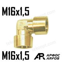 Фитинг М16-М16 угловой ARFOS АРФОС 115160160 аналог CAMOZZI D2013 M16X1,5M01 SIRIT 27605 RAUFOSS 6237862