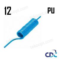 Трубка 12/8 PU -  7,5м. спиральная синяя без фитингов CDC Pneumatics UC1280-7.5