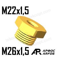Фитинг М22-М26 переходник ARFOS АРФОС 151220260 аналог CAMOZZI D2532 М26X1,5-M22X1,5-C SIRIT 269672615