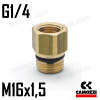 ФИТИНГ М16Х1,5-G1/4 ПЕРЕХОДНИК CAMOZZI D2532 M16X1,5-1/4-RU01
