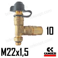 ФИТИНГ 10-М22Х1,5 ТРОЙНИК С VPC ВЕРТИКАЛЬНЫЙ CAMOZZI D2072 10-M22X1,5-V01
