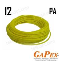 Трубка 12/9 PA12 100M. ЖЕЛТАЯ GAPEX PA 12 12*9 GaPex (YELLOW)