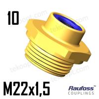 Фитинг 10-M22 прямой new line RAUFOSS 90110022