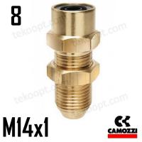 ФИТИНГ  8-М14Х1 ПРЯМОЙ ПРОХОДНОЙ CAMOZZI 9590 8-M14X1-S01-C