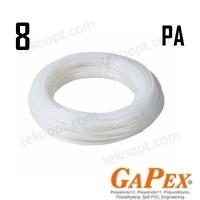 Трубка  8/6 PA12 100M. БЕЛАЯ PA 12 8*6 GaPex (NATUREL)