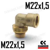 ФИТИНГ М22Х1,5-М22Х1,5 УГЛОВОЙ CAMOZZI D2022 M22X1,5-M22X1,5TC