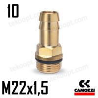 ФИТИНГ 10-М22Х1,5 ПОД РЕЗИНОВЫЙ РУКАВ CAMOZZI D2602 10-M22X1,5-RU01