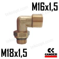 ФИТИНГ М16Х1,5-М18Х1,5 УГЛОВОЙ CAMOZZI D2012 M16X1,5-M18X1,5-S