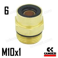ФИТИНГ  6-М10Х1 ПРЯМОЙ CAMOZZI C9512 6-M10X1