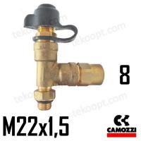 ФИТИНГ  8-М22Х1,5 ТРОЙНИК С VPC ВЕРТИКАЛЬНЫЙ CAMOZZI D2072 8-M22X1,5-V01