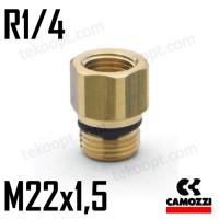 ФИТИНГ М22Х1,5-R1/4 ПЕРЕХОДНИК CAMOZZI D2532 M22X1,5-1/4-RU01