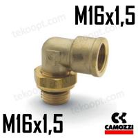ФИТИНГ М16Х1,5-F16Х1,5 УГЛОВОЙ CAMOZZI D2022 M16X1,5-M16X1,5C