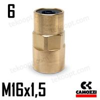 ФИТИНГ  6-М16Х1,5 ПРЯМОЙ ВНУТРЕНЯЯ РЕЗЬБА CAMOZZI 9463 6-M16X1,5