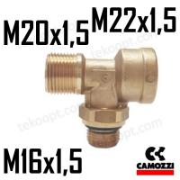 ФИТИНГ М16Х1,5-М20Х1,5-F22Х1,5 ТРОЙНИК ГОРИЗОНТАЛЬНЫЙ CAMOZZI D2062 M22X1,5-M20X1,5-M16X1,5C