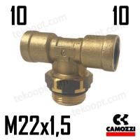 ФИТИНГ 10-М22Х1,5 ТРОЙНИК ГОРИЗОНТАЛЬНЫЙ CAMOZZI 9412 10-M22X1,5TC