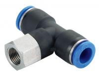 Фитинг  6-G1/4 тройник горизонтальный внутренняя резьба CDC Pneumatics PTF06G02