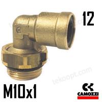 ФИТИНГ 12-М10Х1 УГЛОВОЙ CAMOZZI 9502 12-M10X1-RF01