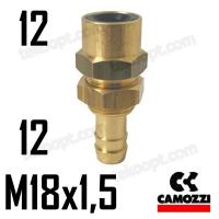 ФИТИНГ 12-12-М18Х1,5 ПРЯМОЙ CAMOZZI 9591 12-12-M18X1,5-S01-C